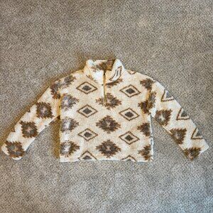Thread & Supply southwestern aztec quarter zip jacket medium pullover tribal